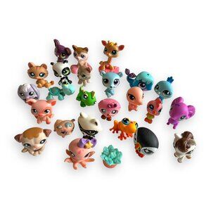 Littlest Pet Shop LPS Set of 25 Pieces Mixed Dog Cat‎ Kitten Toys "LOOK"